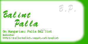 balint palla business card